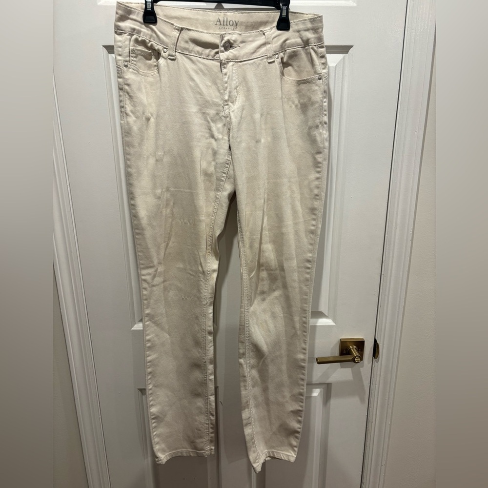 ALLOY Emma Midrise Skinny Beige Tall Jeans